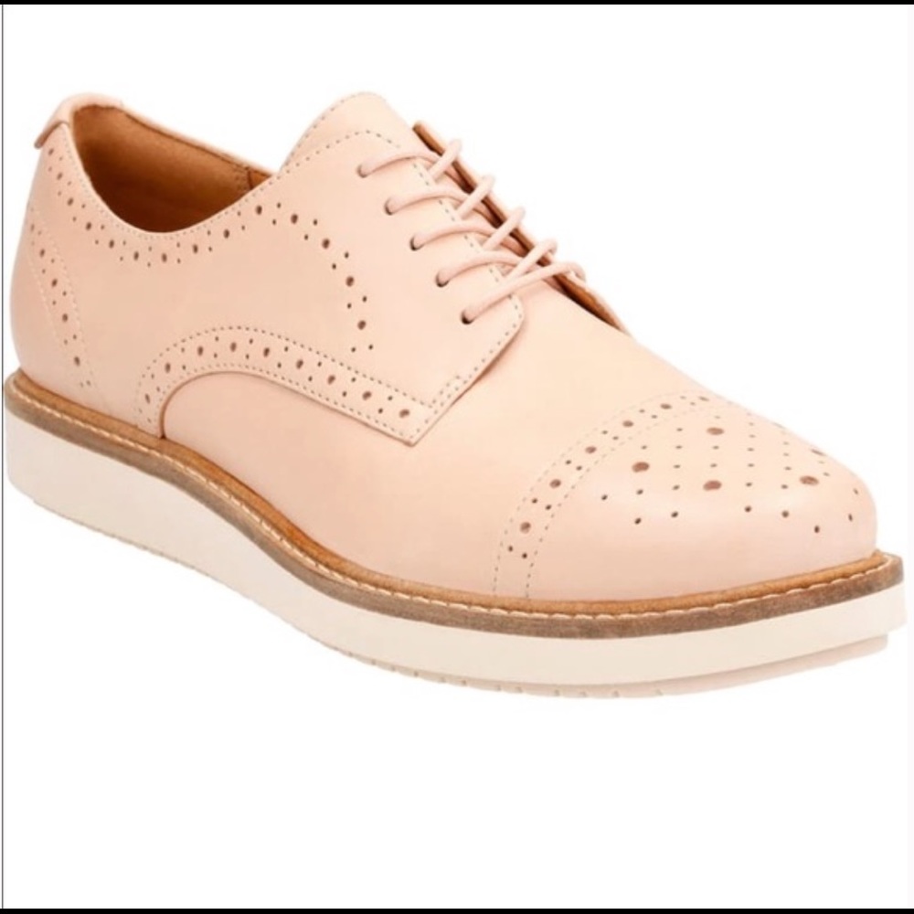 Clarks Artisan glick shine pink oxford